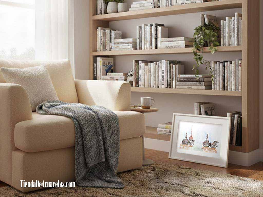 Acuarela Original Edificio Las Cuadrigas, calle Alcalá, Madrid