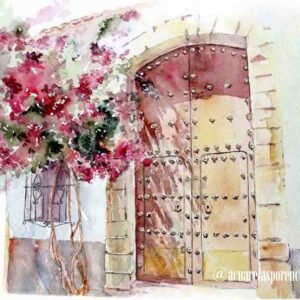 Puerta y buganvilla | Tarifa