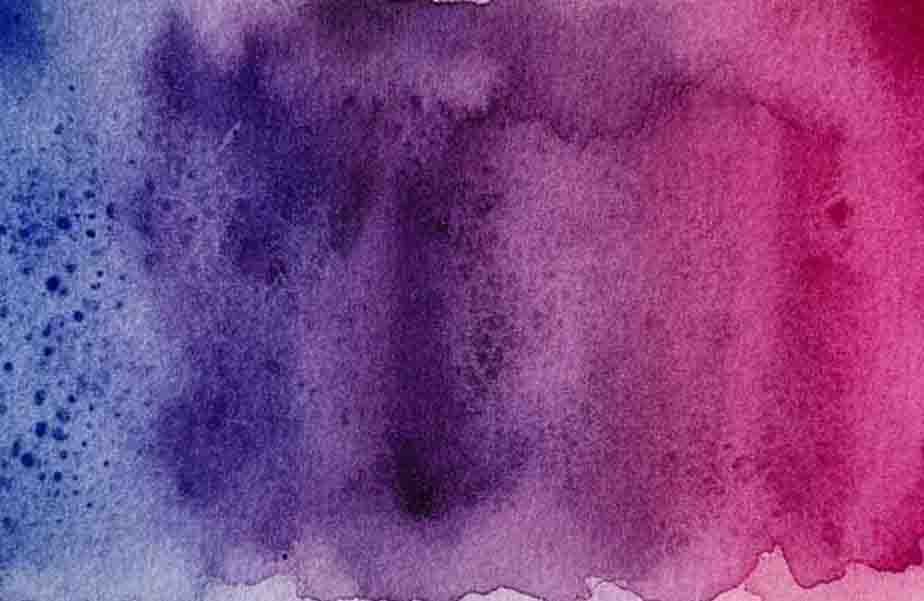 Mezcla en Acuarela French Ultramarine y Quinacridone Rose