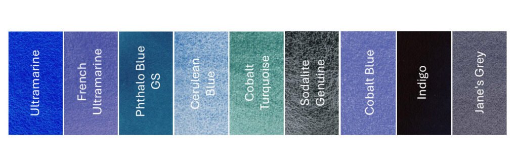 Mi elección de colores Azules en Acuarela | @acuarelasporencargo