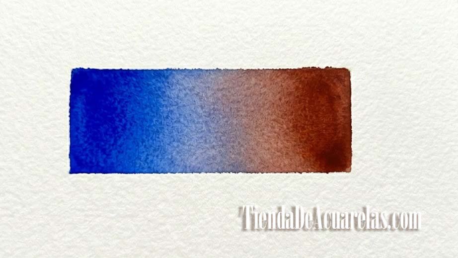 Muestra de degradado en acuarela de dos colores