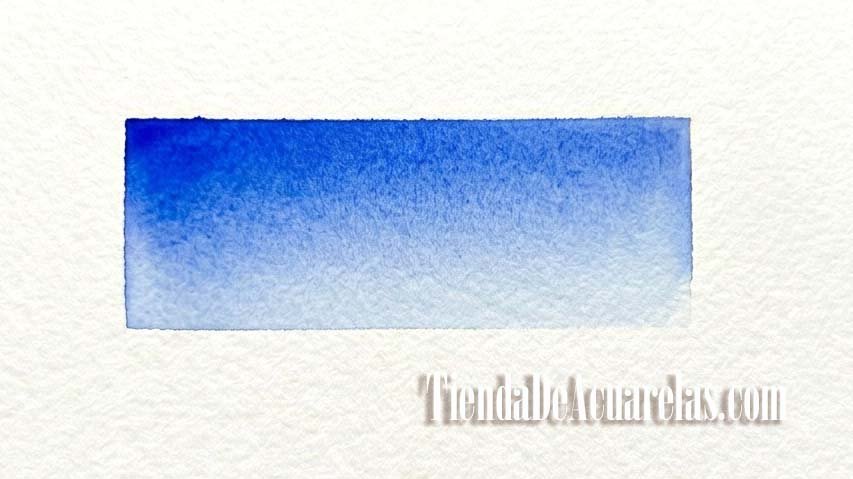 Muestra de degradado en acuarela de un color