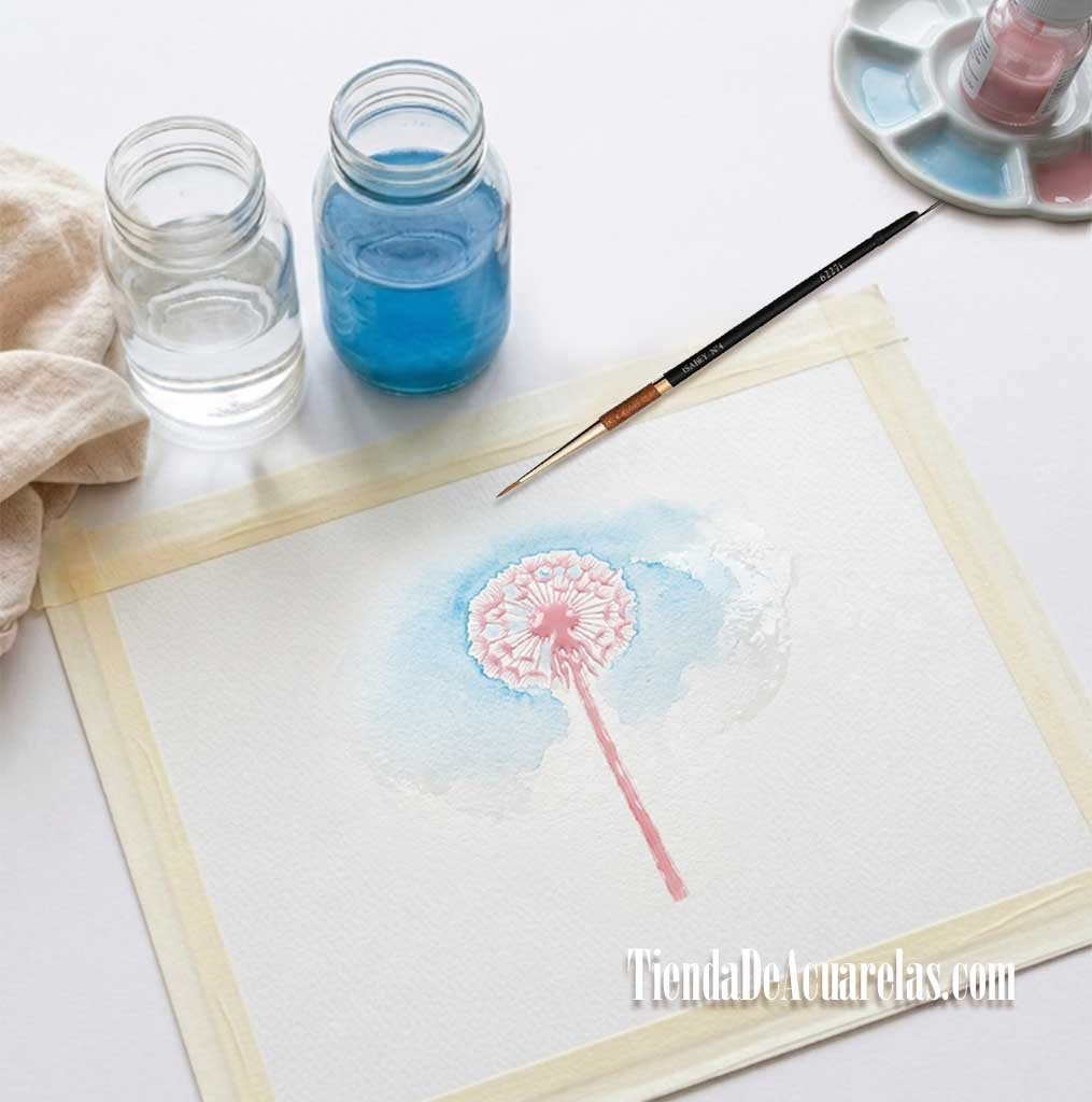 Preservar el blanco del papel de acuarela con liquido enmascarador